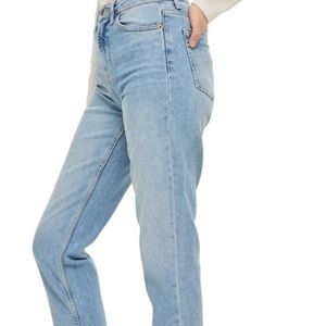 Topshop Raw Hem Crop Straight Leg Jeans